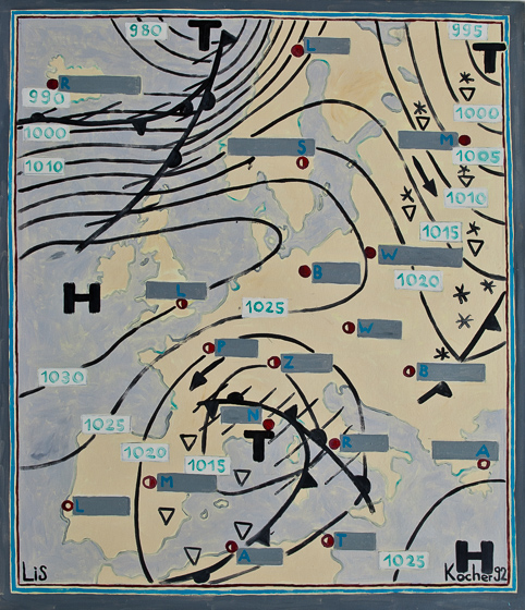 Lis Kocher: 0367 (*), Méteo, 1992, H.120 x 104 cm. © Paccart Photography