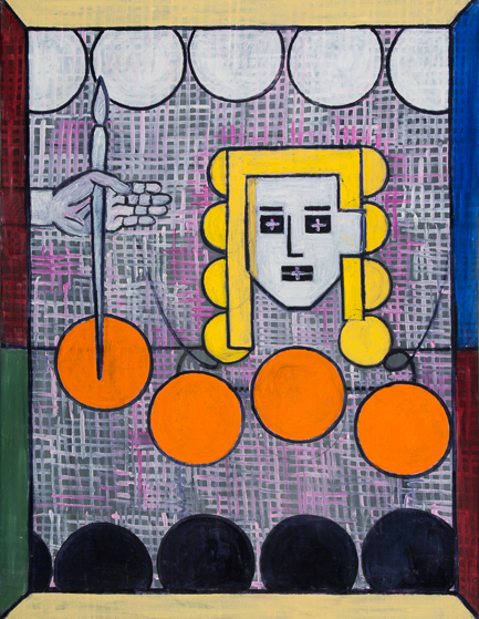 Lis Kocher: 1271 (*), Femme peintre, 1984, H.95 x 73 cm. © Paccart Photography